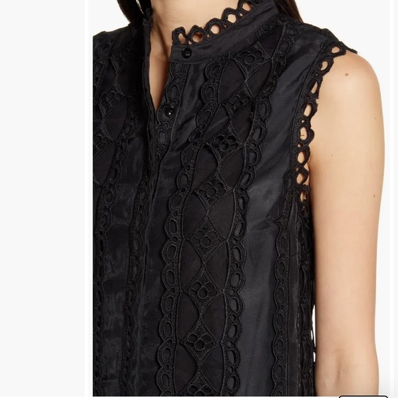 Endless Rose Crochet Mini Black Dress Romantic Lace Sleeveless XS - Picture 4 of 11